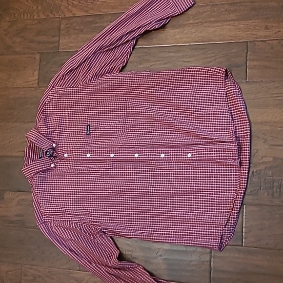 Chaps Other - Chaps men's long-sleeved plaid button-up shirt size Large